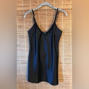 Kalimo Lingerie Nightgown Black Satin Nylon size Small